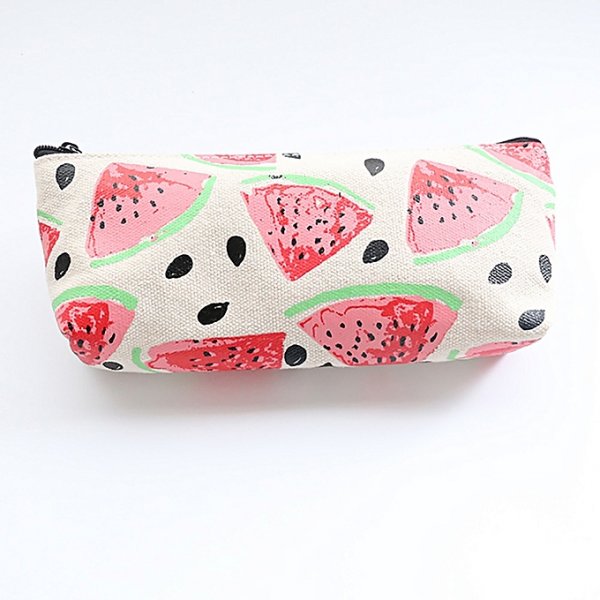 Lovely fruit stationery pen pencil case with zipper bag makeup bags