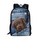 Leopard cats and dogs College student backpack school shoulder bag