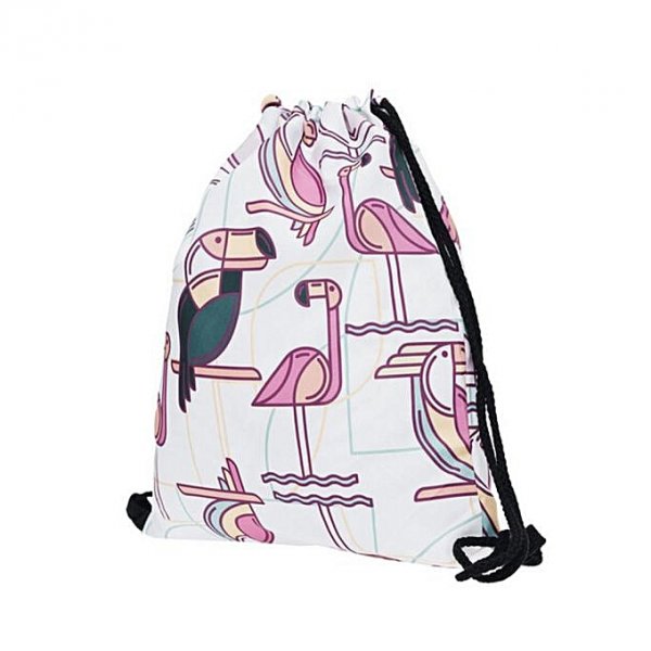 Drawstring backpack neutral fashion printed bags backpack