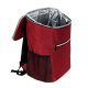 The high capacity cooling insulated beverage Lunch waterproof travel backpack gray / red