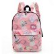 Female students backpack canvas shoulder bag schoolbag print