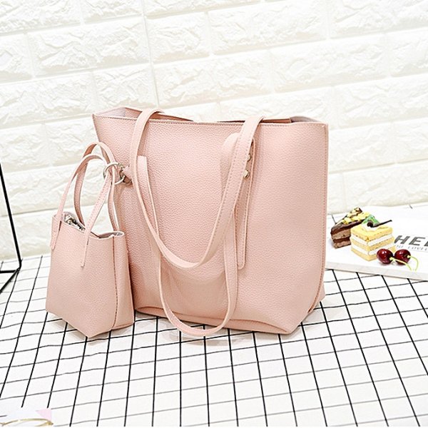 Female pattern leather shoulder bag Messenger bag + + + pink handbag purse