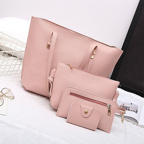 Women lychee pattern leather shoulder bag