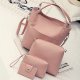 A family of four female handbag shoulder bag Messenger bag four purse